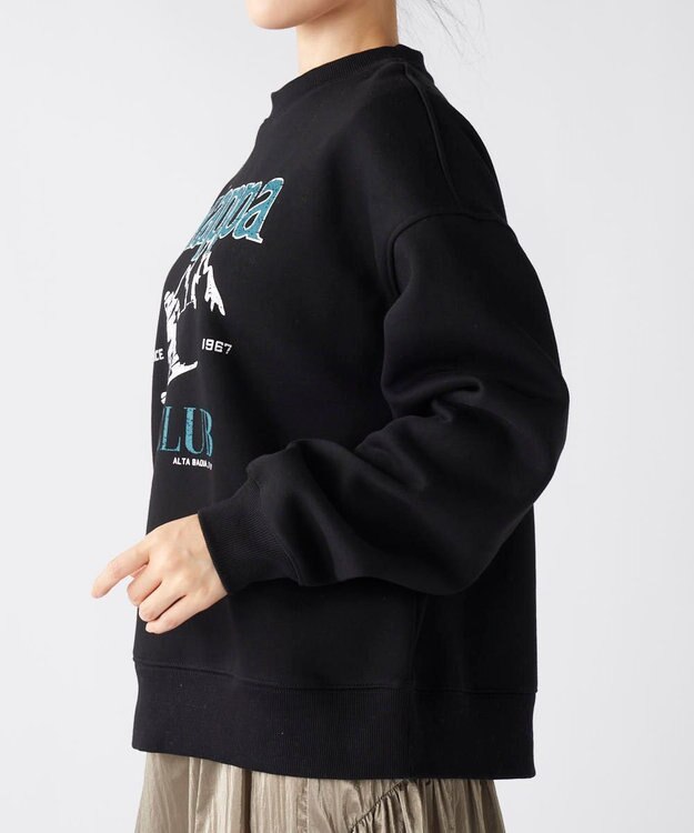 OP／FILA 【Kappa】スキークラブデザイン ユニセックススウェット ブラック