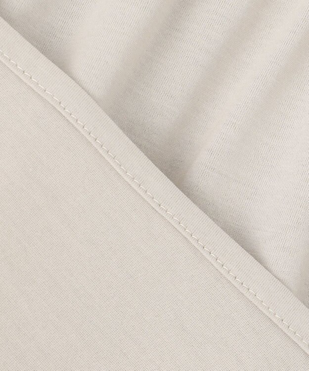 J.PRESS LADIES 【洗える】プレーティング キーネック カットソー ライトグレー系