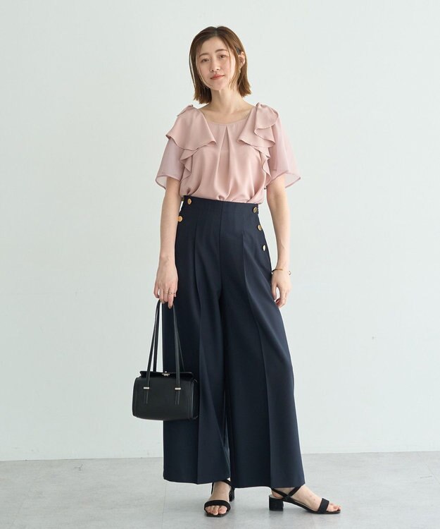 YECCA VECCA リボンスリーブブラウス Pink