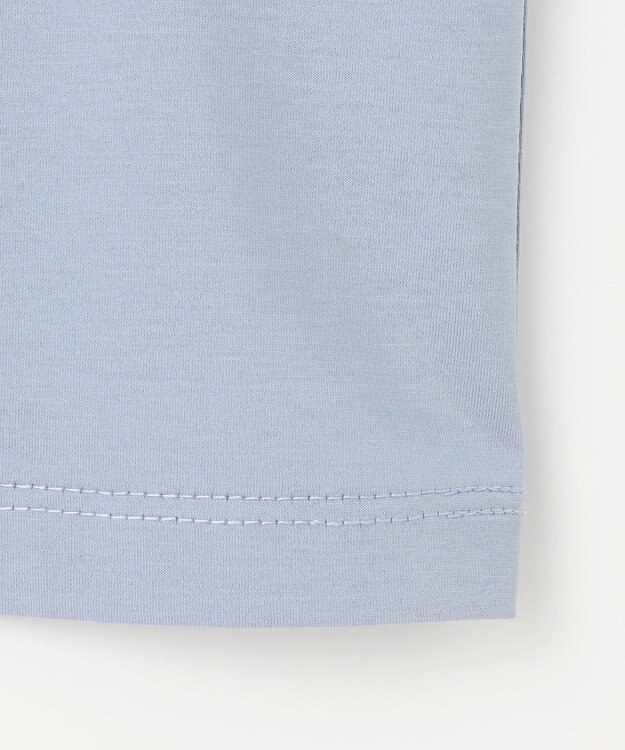 J.PRESS LADIES 【洗える・接触冷感】プレーティングジャージー ケープ風 カットソー スモーキーブルー系