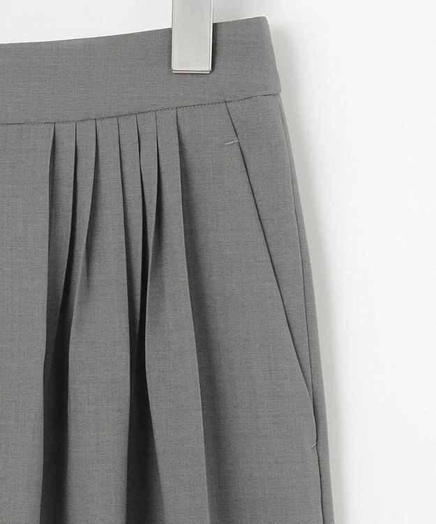 #Newans 【洗濯機可能/ストレッチ】ベリーワイドパンツ グレー