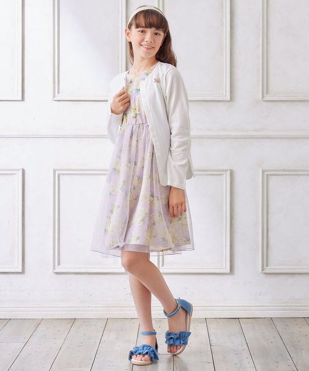 ANY KIDS 接触冷感 UVケア カーディガン エクリュ