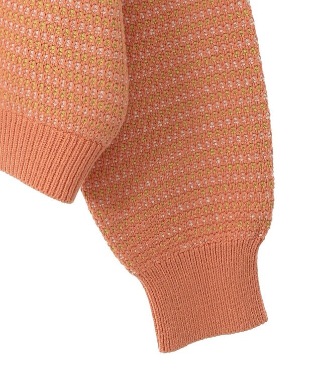 AMERICAN HOLIC Ｍｉｘ編み地ニットプルオーバー Orange