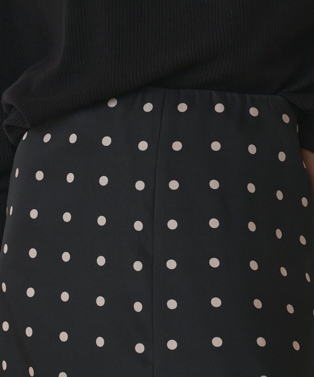 GRACE CONTINENTAL ドットスカート ブラック