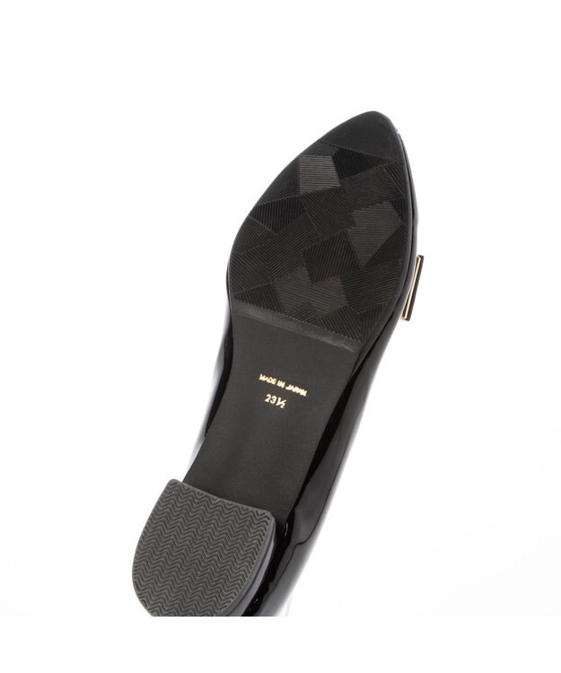 ing <ing>【WEB限定】【レイン対応】リボンモチーフフラットパンプス ブラックコンビ