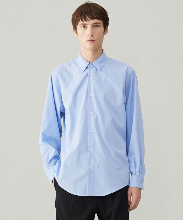 UNFILO MENS コットンブレンド シャツ サックス