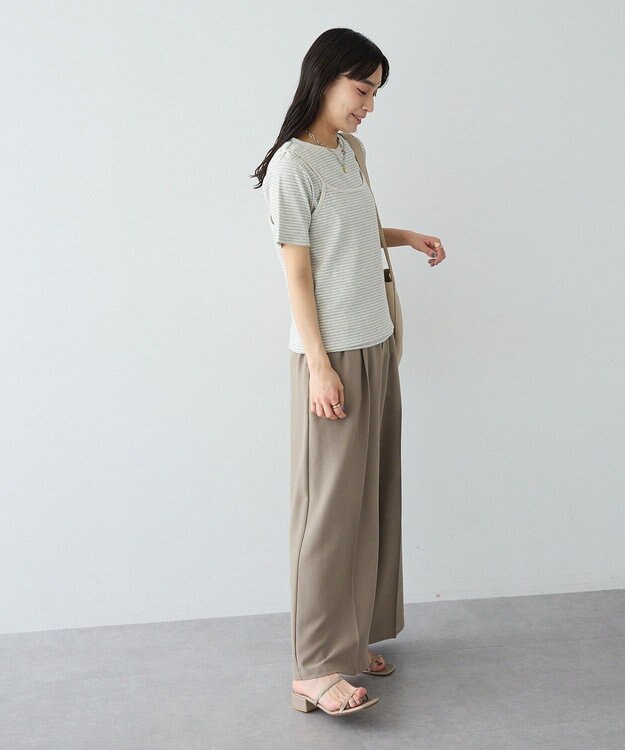 CRAFT STANDARD BOUTIQUE 2点セット/ボーダーキャミ+Tシャツ Light Gray