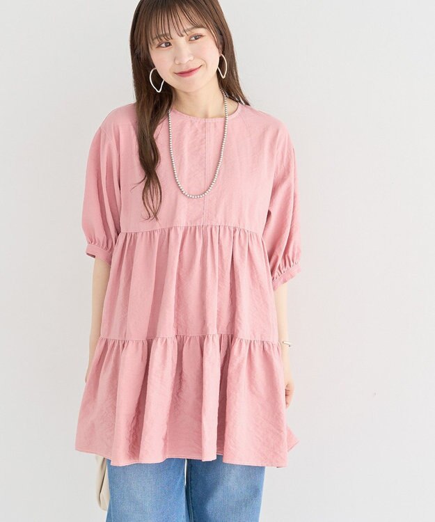 Green Parks ・ＥＬＥＮＣＡＲＥ　ＤＵＥ　ティアードチュニック Pink