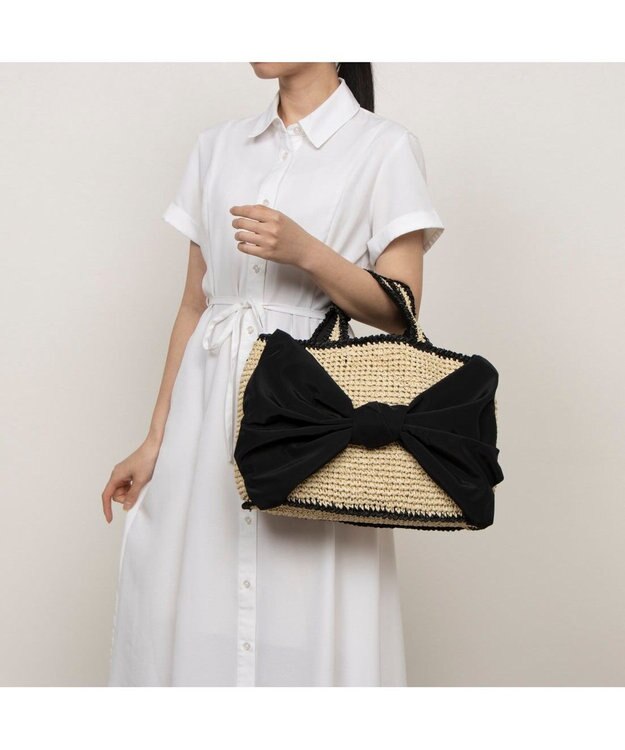 UNBILLION カカトゥ kakatoo / リボンスクエアクロッシェバッグ ブラック