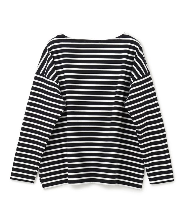 UNFILO 【洗える】ボーダーワイドTシャツ [NEW]ブラック×ホワイトボーダー