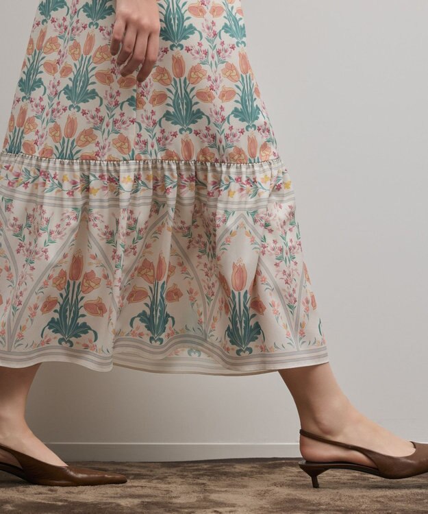 GRACE CONTINENTAL フラワーパターンプリントワンピース キナリ