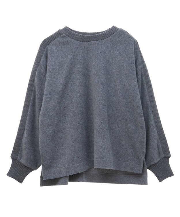 Green Parks フリース袖リブドッキングプルオーバーⅡ Gray