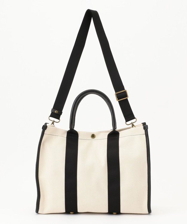 LA BAGAGERIE クラシックヨコナガトート ブラック×ナチュラル