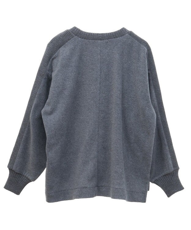 Green Parks フリース袖リブドッキングプルオーバーⅡ Gray