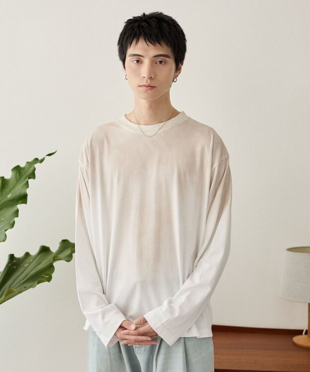 WEGO ルーズスプレーT（長袖） オフホワイト