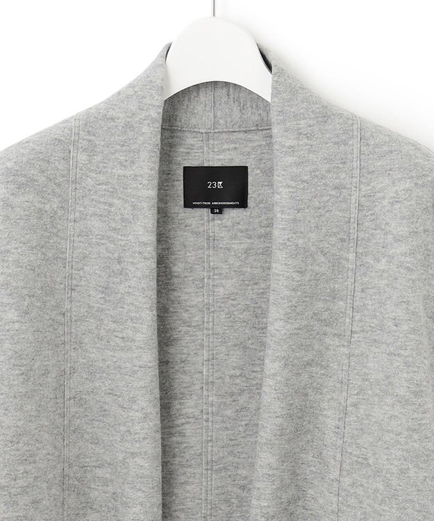 23区 L コンプレストパイル コーディガン ライトグレー系