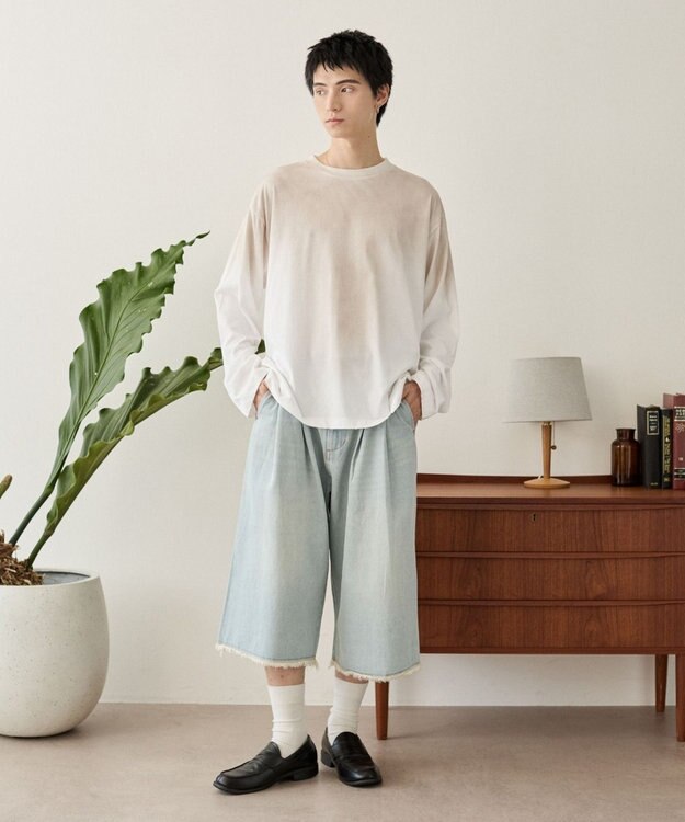 WEGO ルーズスプレーT（長袖） オフホワイト