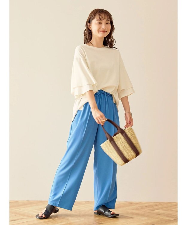 AMERICAN HOLIC 異素材スリーブプルオーバー Off White