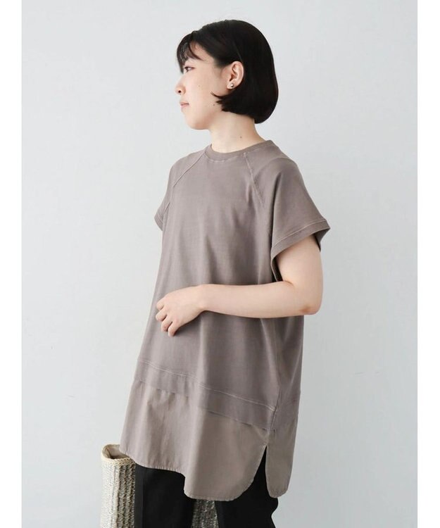 Green Parks ピグメントフレンチスリーブチュニック Brown