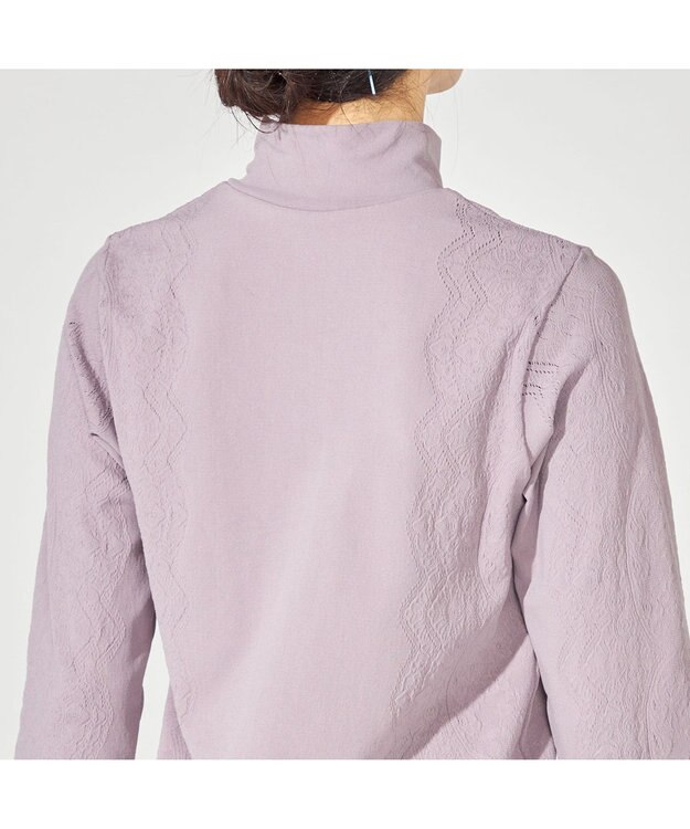 Chacott 【ノーソーイングニット】ハイネックニットジャケット アッシュグレー