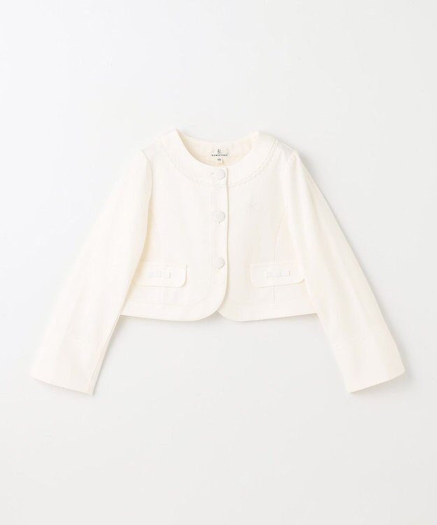 組曲 KIDS 【110-140㎝】ノーカラー ジャケット オフホワイト