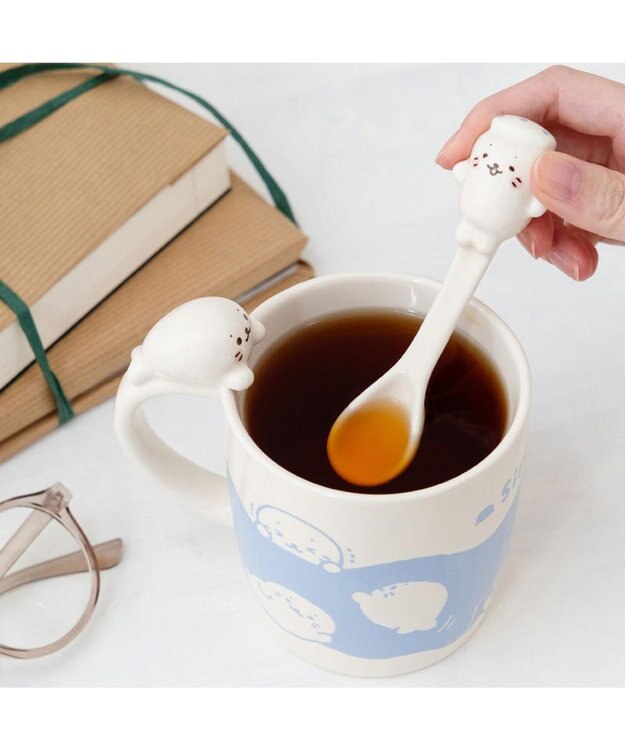 Mother garden しろたん のんびり マグカップ＆スプーンセット 0