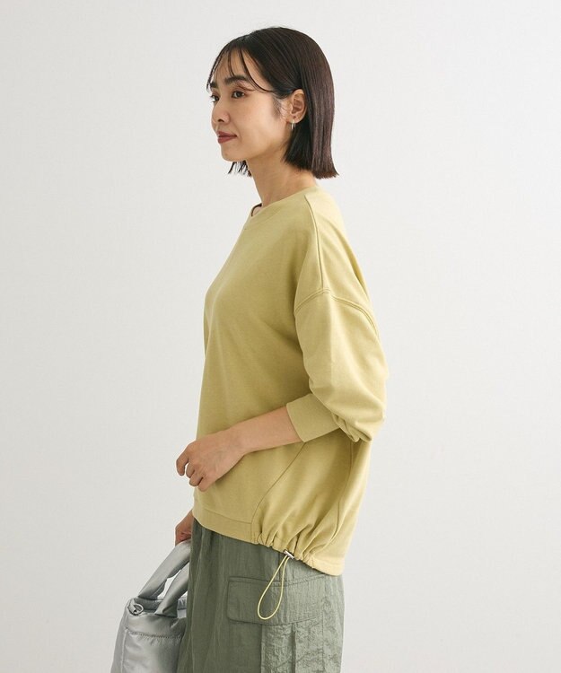 Green Parks ドロストミニ裏毛プルオーバー Light Green