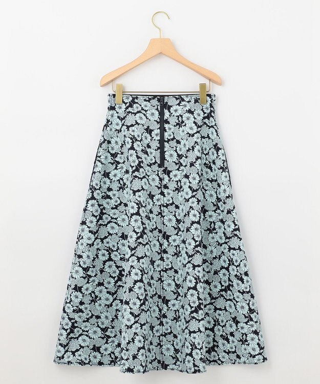 組曲 【組曲×setsuko sagittaire】バイカラーフラワープリント フレアスカート スモーキーグリーン系5