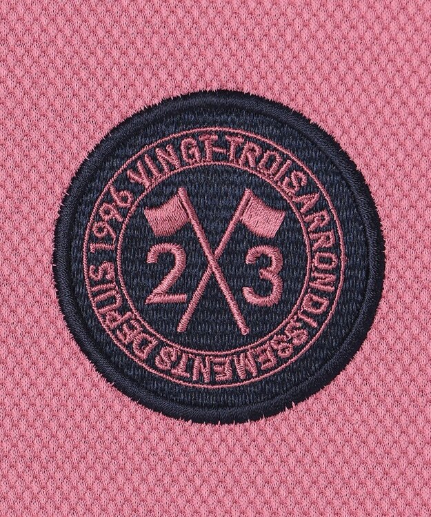 23区GOLF 【WOMEN】【WEB&一部店舗限定】ハニカムライトカノコ 半そでポロシャツ ピンク系