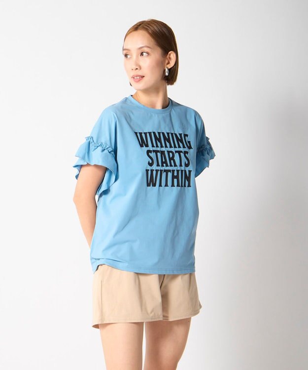 OP／FILA 【Kappa】フリル半袖Tシャツ ブルー