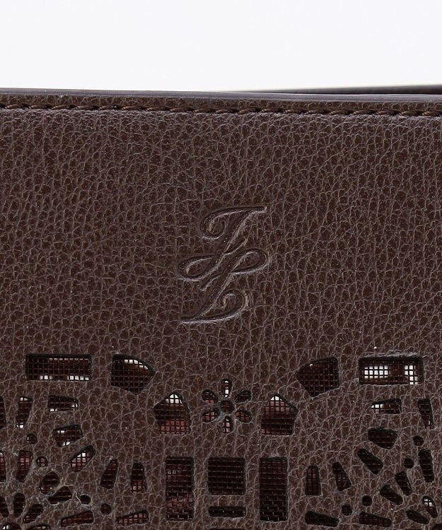 自由区 パンチングレース トート ダークブラウン