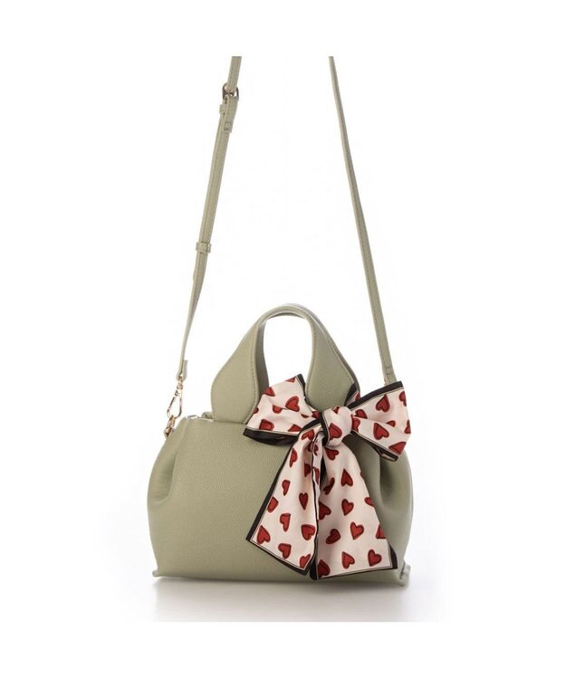 UNBILLION カシュカシュ cachecache / スカーフ付きラウンドミニショルダー グリーン