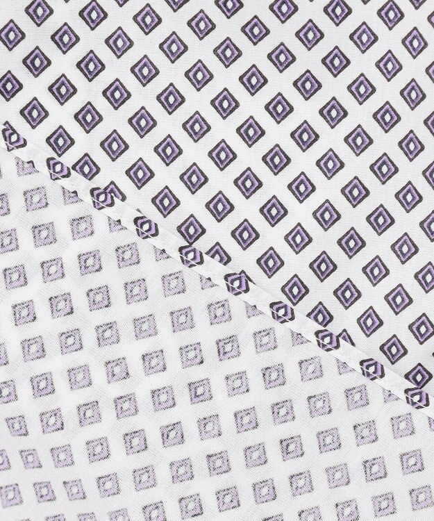 JOSEPH ABBOUD 【オーガニックコットン使用】ジオメトリックパターンシャツ ライラック系5