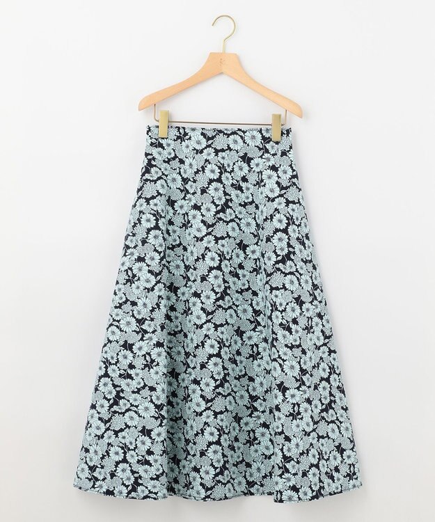 組曲 【組曲×setsuko sagittaire】バイカラーフラワープリント フレアスカート スモーキーグリーン系5