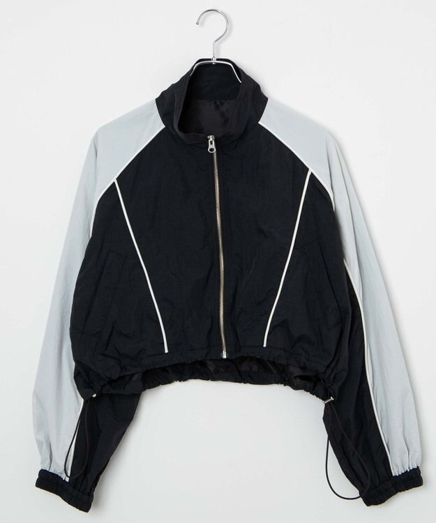 WEGO ナイロントラックブルゾン ブラック