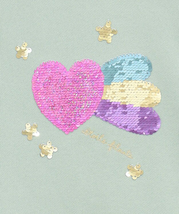 ANY KIDS ミラクルスパンコール トレーナー ミント×流れ星