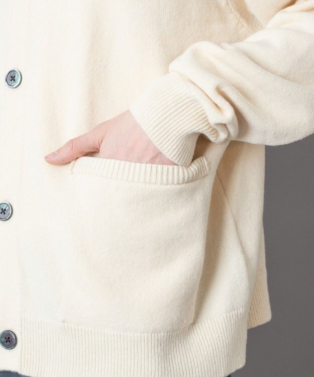 WEGO 【ユニセックス着用ITEM】ワンポイントニットシャツ（LS） オフホワイト