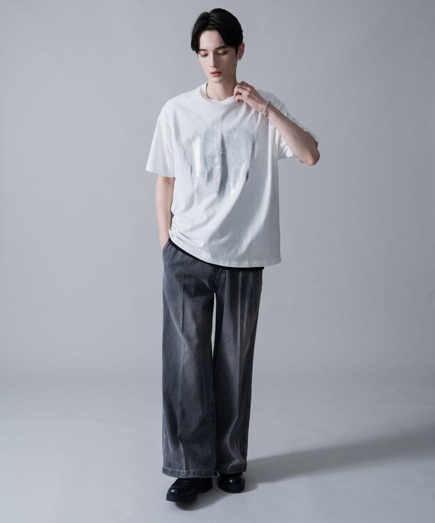 WEGO シルバープリントT（SS） ホワイト