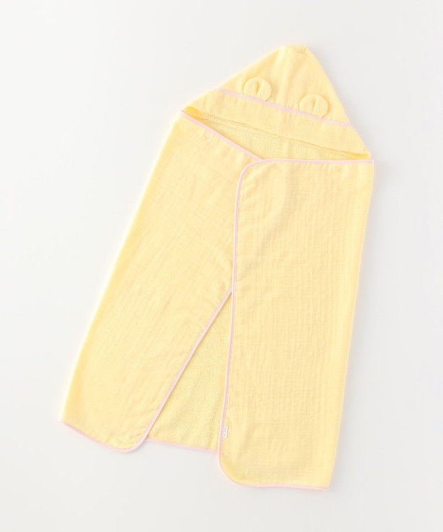 UCHINO マシュマロガーゼ&パイル　フード付バスタオル イエロー