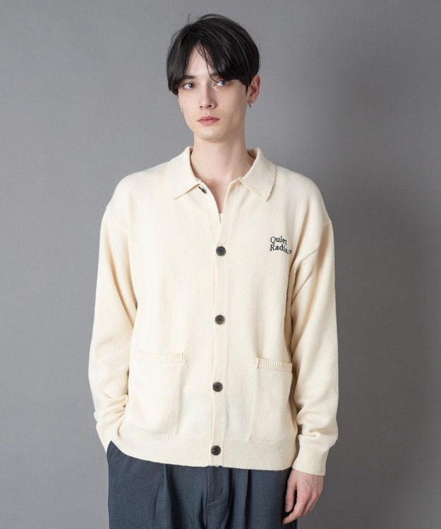 WEGO 【ユニセックス着用ITEM】ワンポイントニットシャツ（LS） オフホワイト