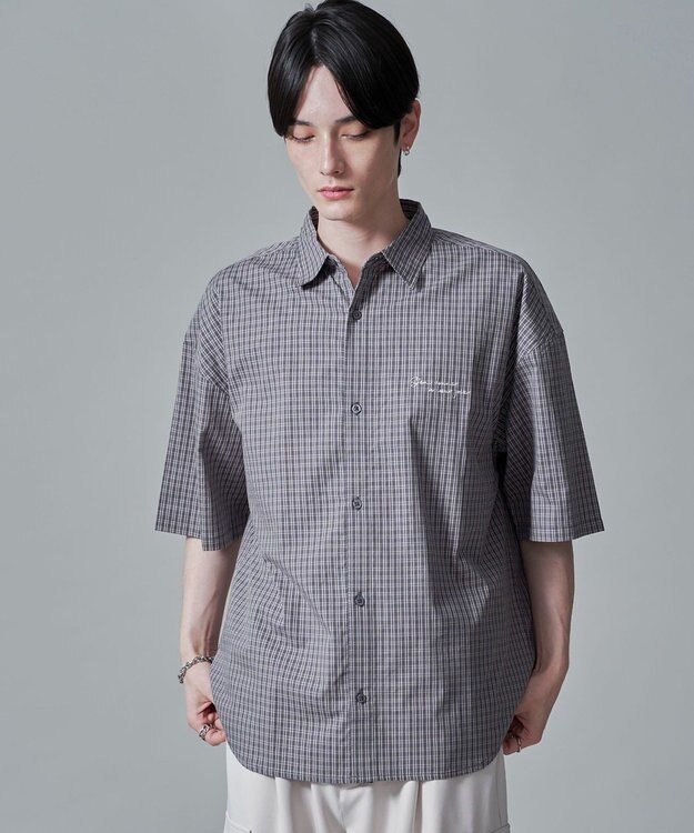 WEGO ワンポイントチェックシャツ（SS） 柄2