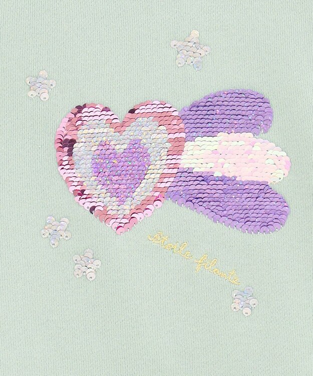 ANY KIDS ミラクルスパンコール トレーナー ミント×流れ星