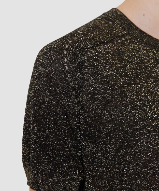 JOSEPH ルレックスニット　ショートスリーブニット Black / Gilt