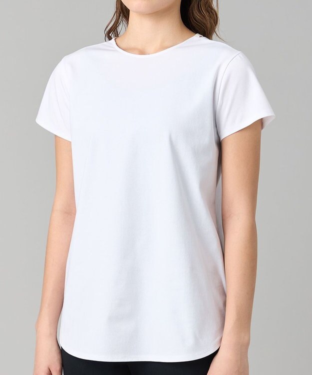 Chacott Handsome Cotton バッグディティールTシャツ ホワイト