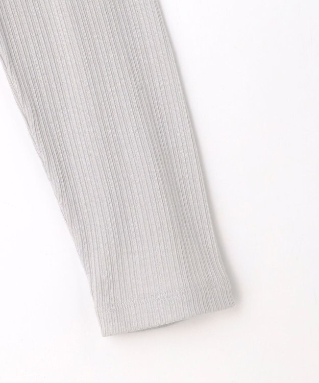 J.PRESS LADIES シルク混ベアテレコ ハイネック シアー カットソー ライトグレー系