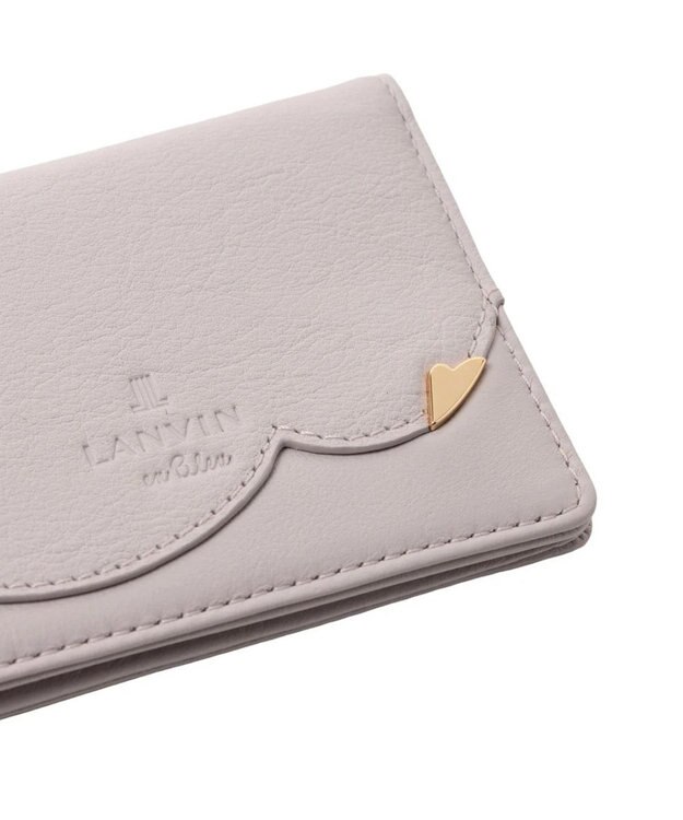 LANVIN en Bleu デクール 三面パスケース ライトピンク