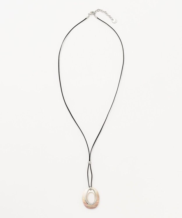 J.PRESS LADIES シェル ネックレス ライトグレー系