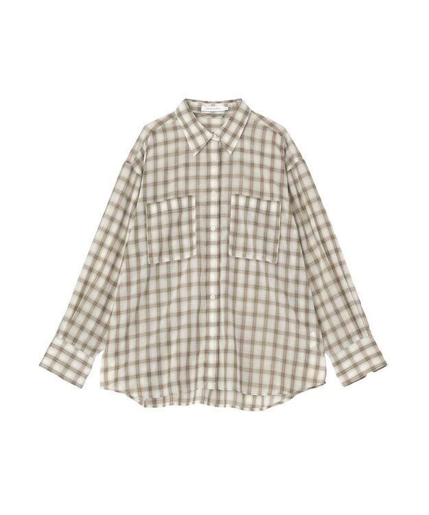 AMERICAN HOLIC シアーチェックシャツ Light Beige