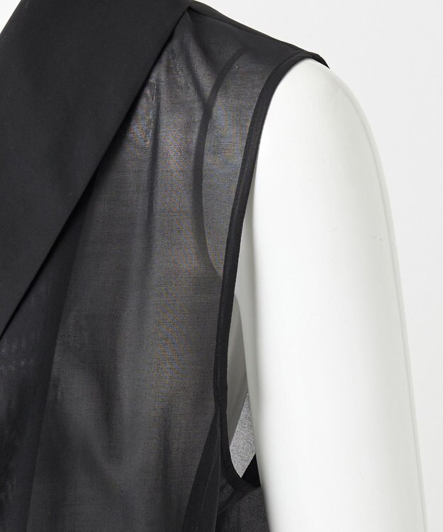 23区 S 【エステータ】コットンオーガンジー ブラウス ブラック系