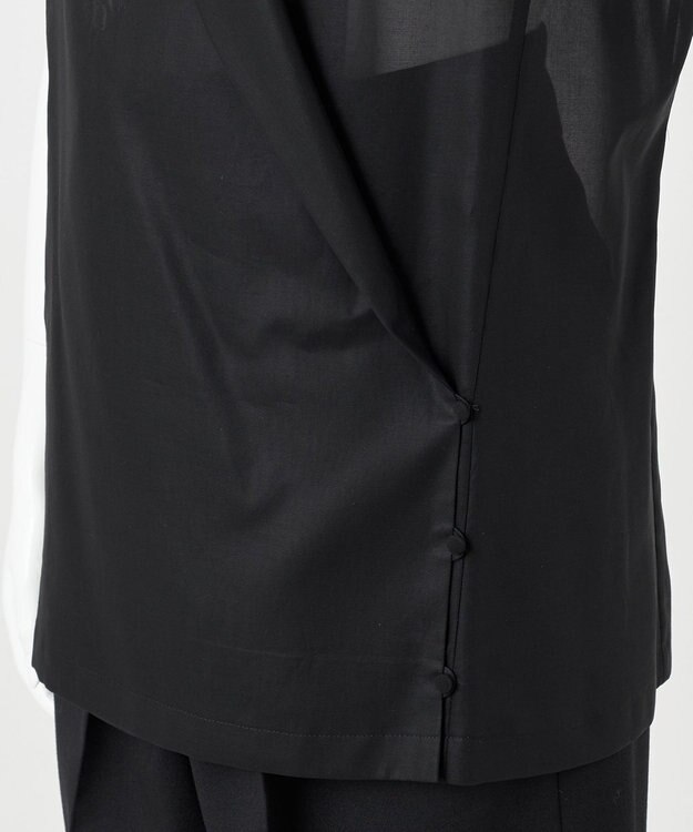 23区 S 【エステータ】コットンオーガンジー ブラウス ブラック系